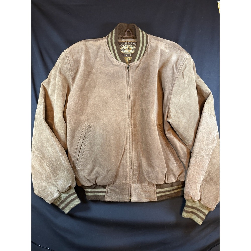 Vintage 1980's Colebrook Co. American Classics Brown Leather Bomber Jacket, M